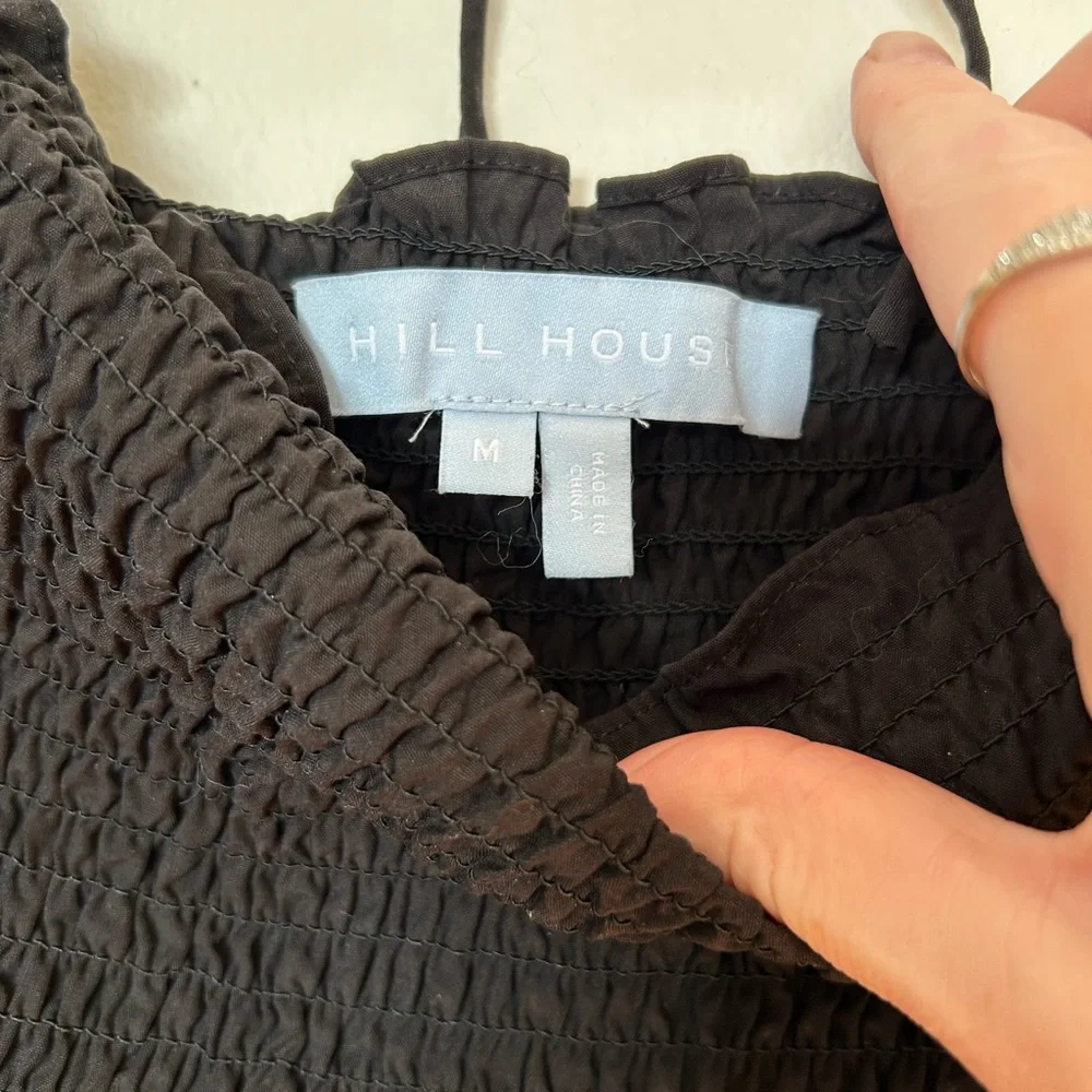 Hill House jewel rhinestone beaded black jammie top - Picture 4 of 4